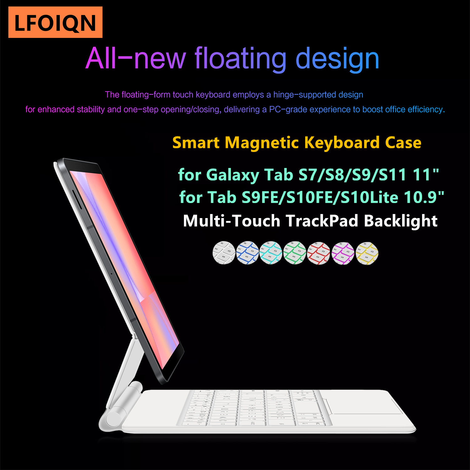 Galaxy Tablet Accessories - LFOIQN Magic Keyboard for Samsung Galaxy