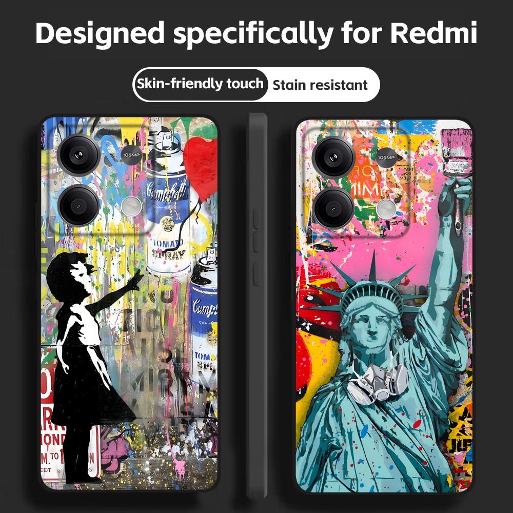Banksy Graffiti Art  Phone Cas - đánh giá và giá Xiaomi Redmi Note 14